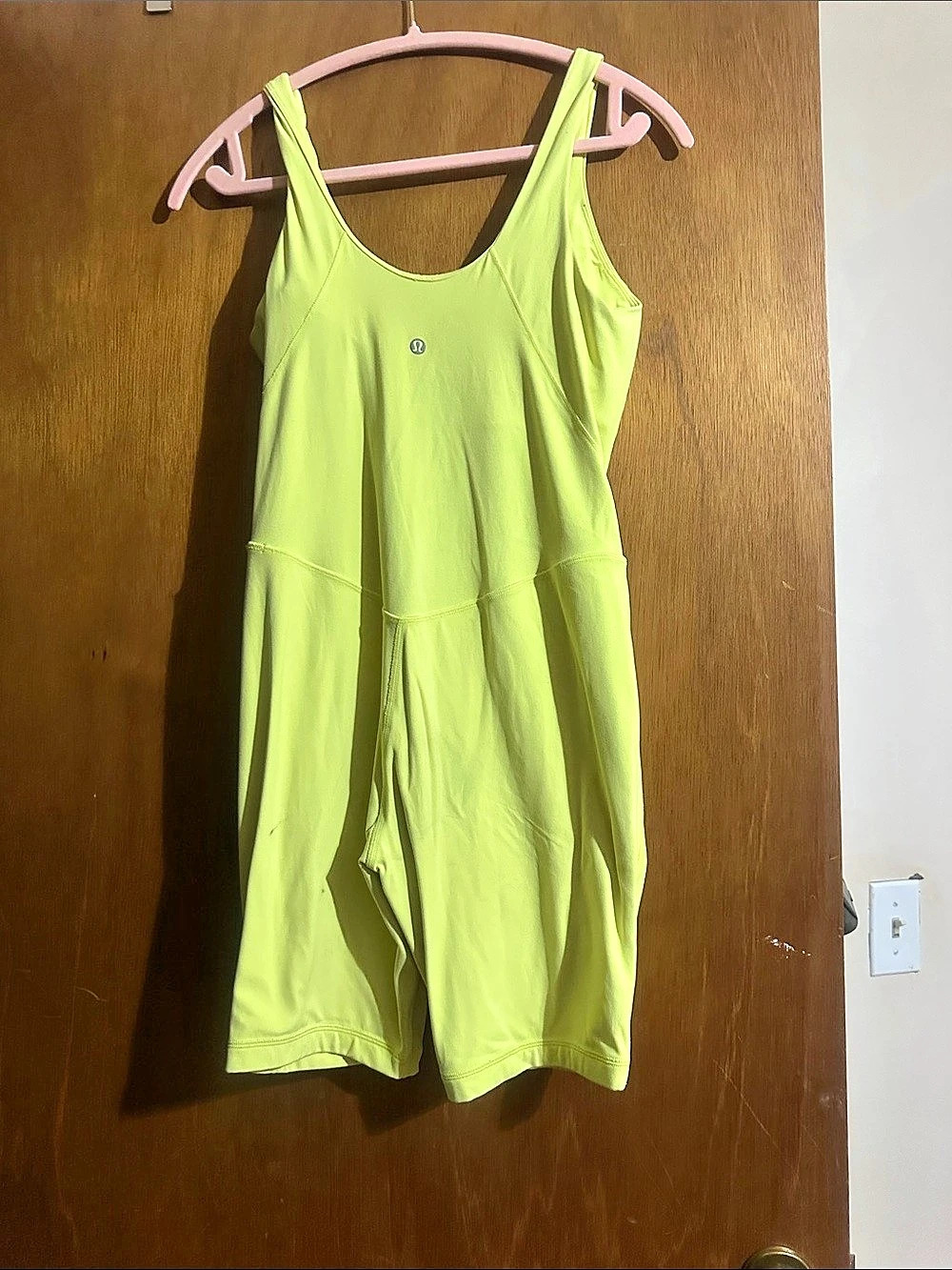 lululemon Align Bodysuit 8" Athletic Romper yellow